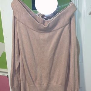 off the shoulder sweater